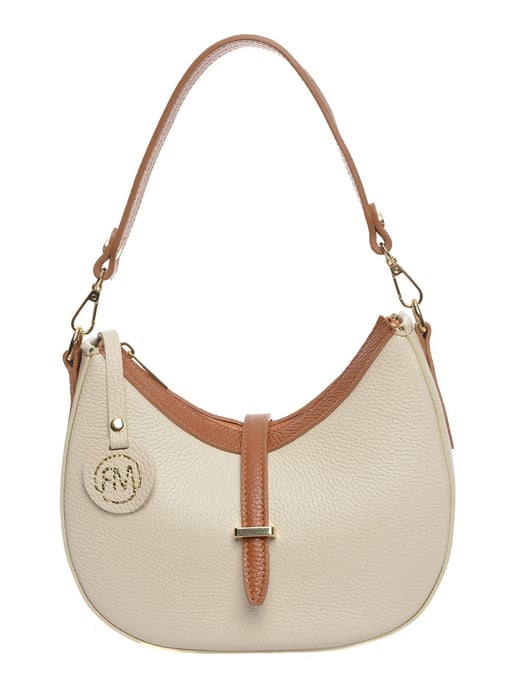 Roberta M Beige Bolso de cuero - Image 1
