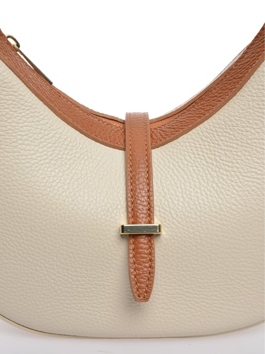 Roberta M Beige Bolso de cuero - Image 3