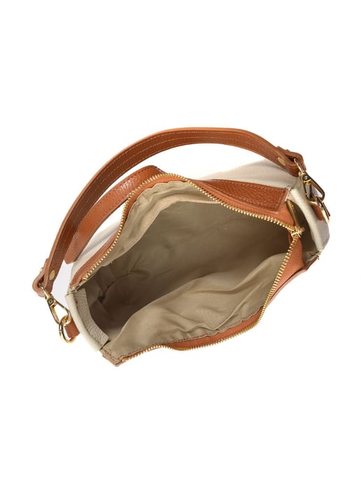 Roberta M Beige Bolso de cuero - Image 4