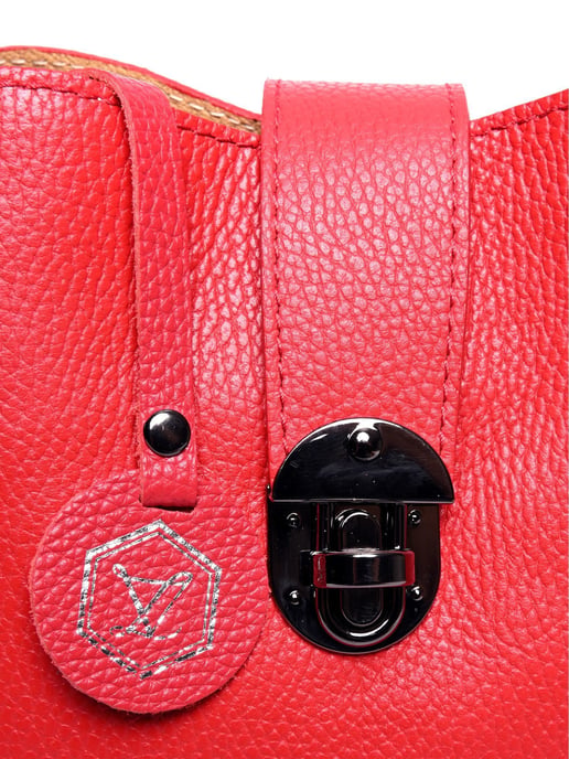 Luisa Vannini Rojo Bolso de cuero - Image 3
