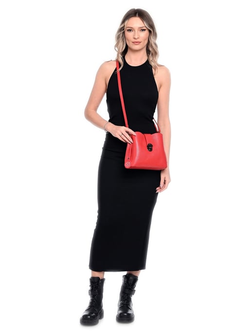Luisa Vannini Rojo Bolso de cuero - Image 5