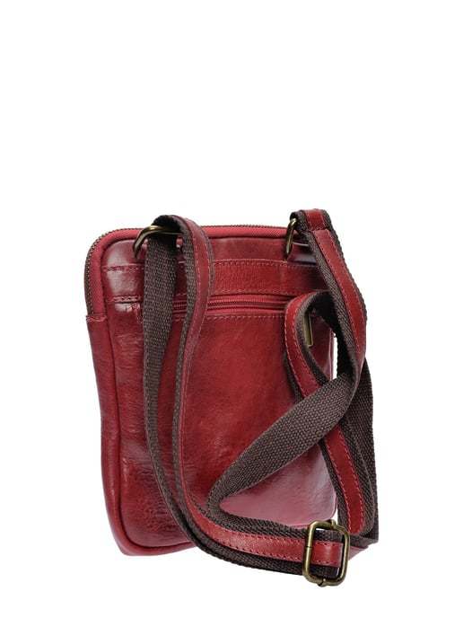 Anna Luchini Rojo Bolso de cuero - Image 2
