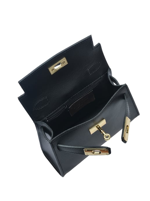 Isabella Rhea Negro Bolso de cuero - Image 4