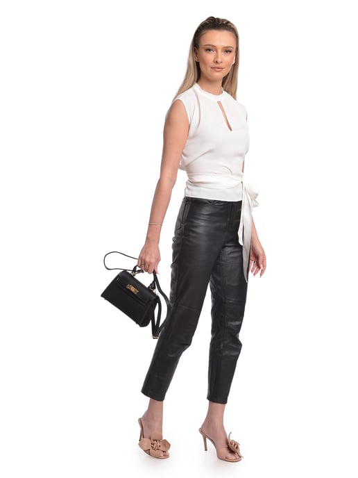 Isabella Rhea Negro Bolso de cuero - Image 5