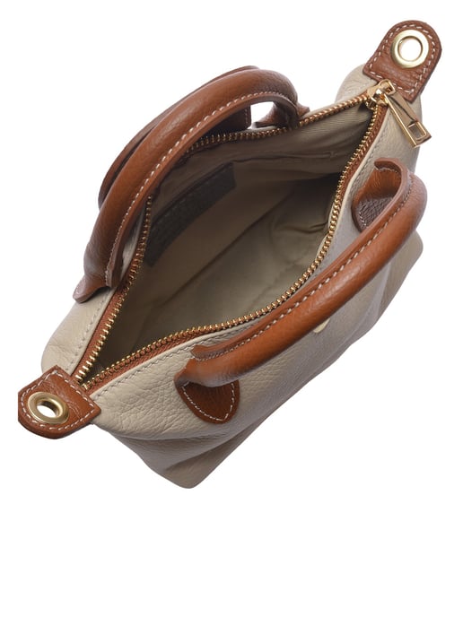 Roberta M Beige Bolso de cuero - Image 4
