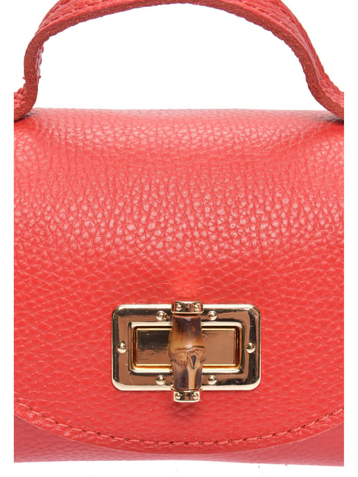 Anna Luchini Rojo Bolso de cuero - Image 3