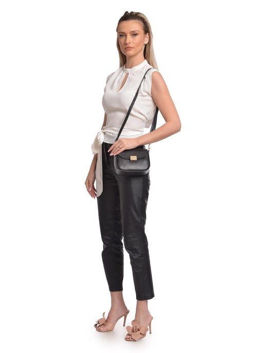 Anna Luchini Negro Bolso de cuero - Image 5