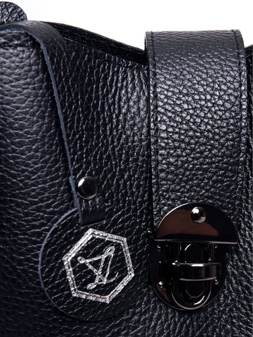 Luisa Vannini Negro Bolso de cuero - Image 3