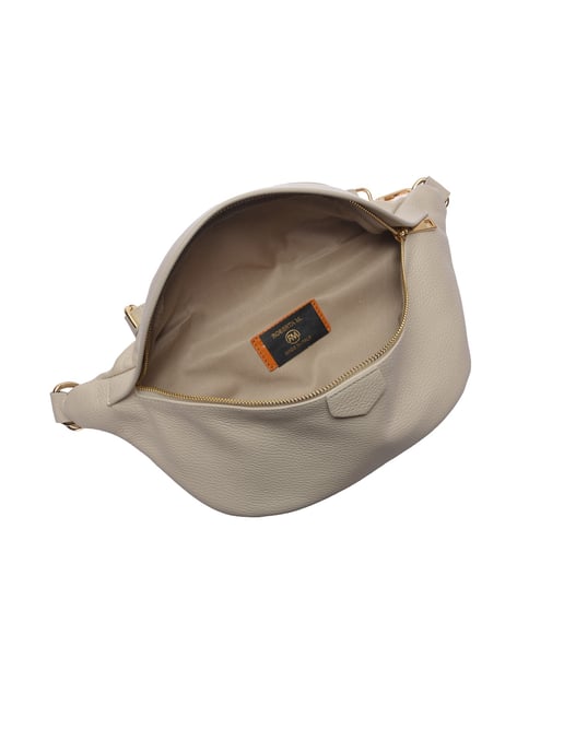 Roberta M Beige Bolso de cuero - Image 4