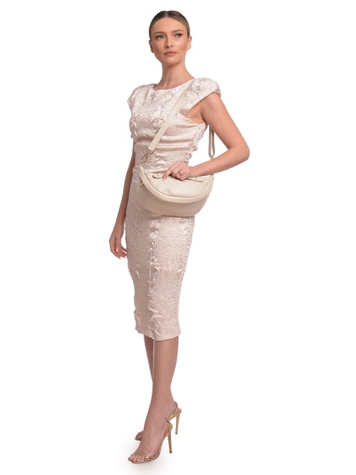 Roberta M Beige Bolso de cuero - Image 5