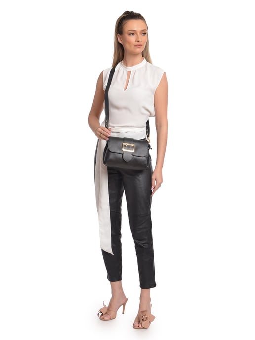 Isabella Rhea Negro Bolso de cuero - Image 5