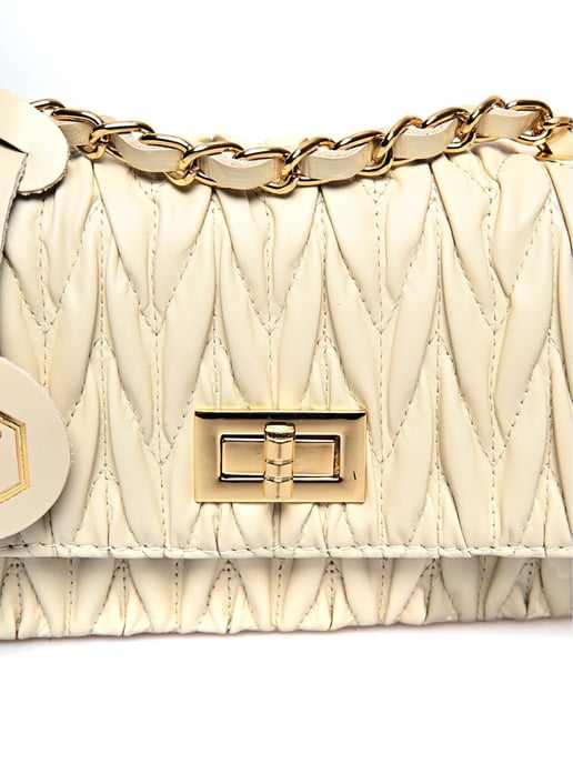 Luisa Vannini Beige Bolso de cuero - Image 3