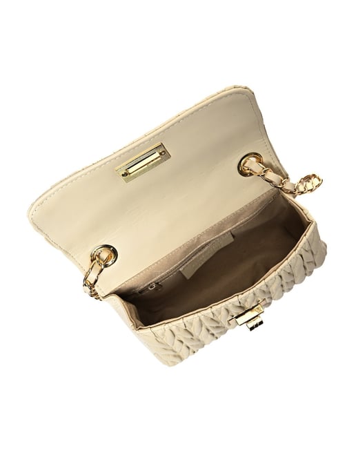 Luisa Vannini Beige Bolso de cuero - Image 4