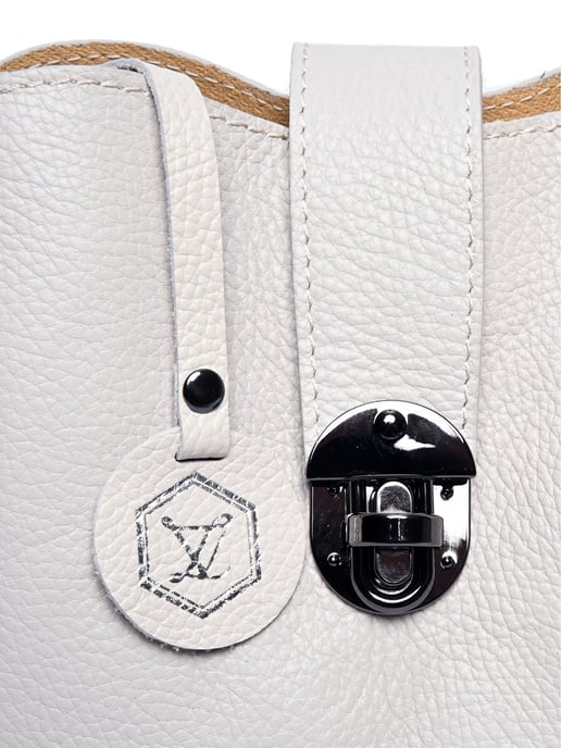 Luisa Vannini Beige Bolso de cuero - Image 3