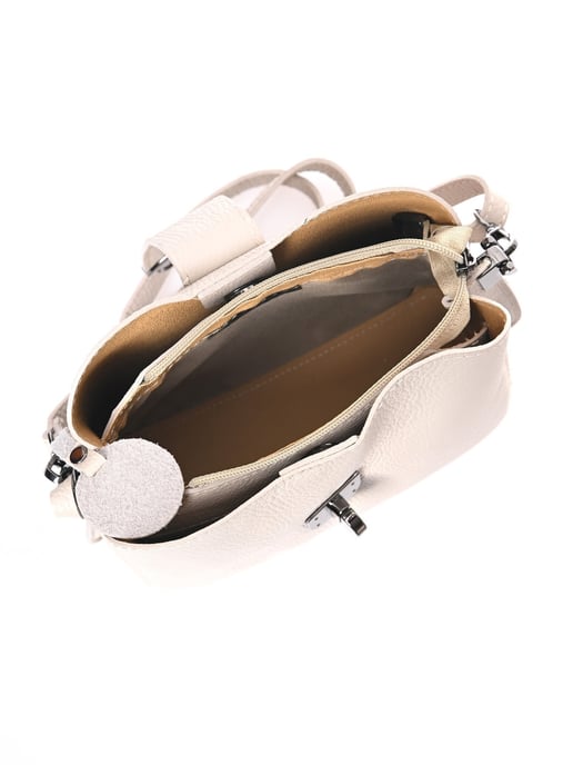 Luisa Vannini Beige Bolso de cuero - Image 4