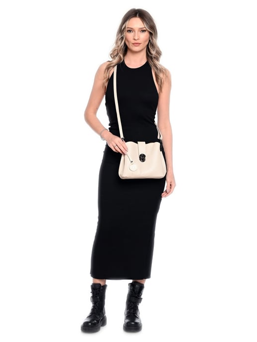 Luisa Vannini Beige Bolso de cuero - Image 5