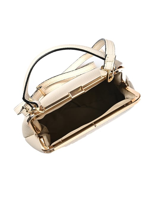 Roberta M Beige Bolso de cuero - Image 4