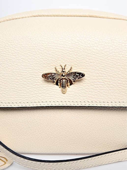 Roberta M Beige Bolso de cuero - Image 3