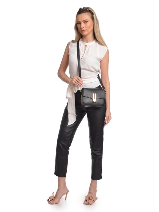 Anna Luchini Negro Bolso de cuero - Image 5