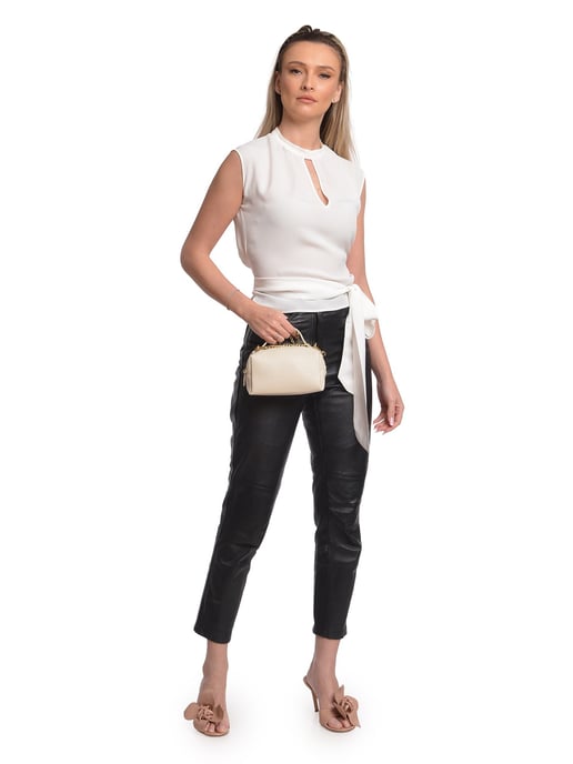 Isabella Rhea Beige Bolso de cuero - Image 5