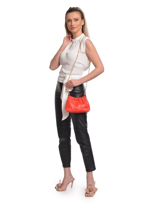 Isabella Rhea Rojo Bolso de cuero - Image 5