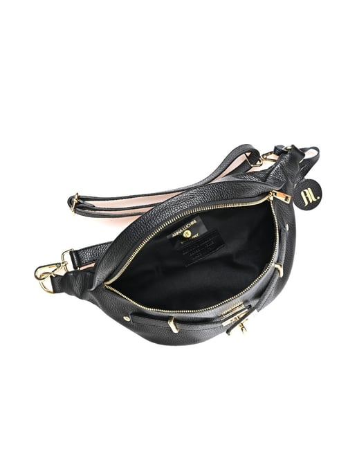Anna Luchini Negro Bolso de cuero - Image 4