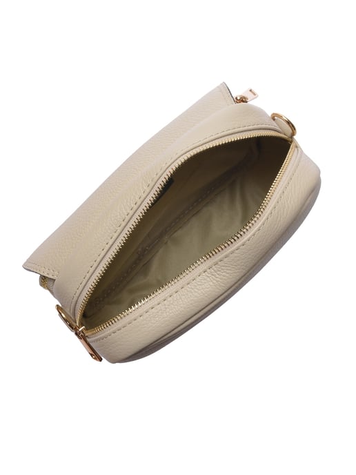 Luisa Vannini Beige Bolso de cuero - Image 4