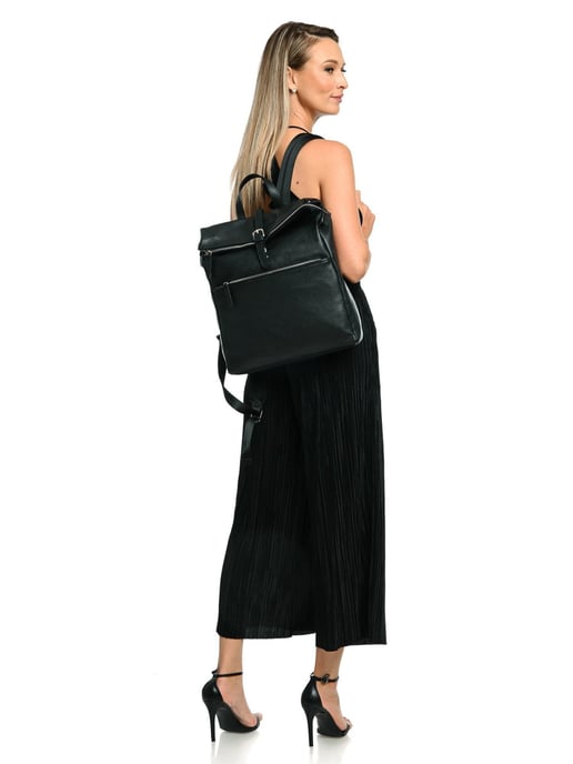 Anna Luchini Negro Bolso de cuero - Image 5