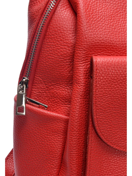 Anna Luchini Rojo Bolso de cuero - Image 3