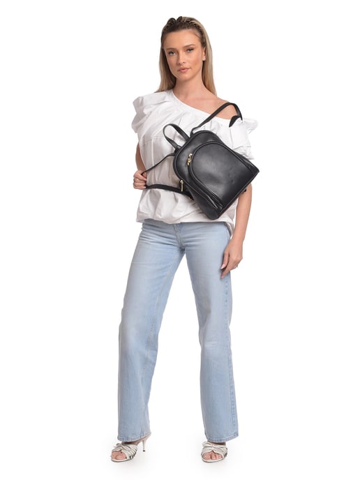 Anna Luchini Negro Bolso de cuero - Image 5