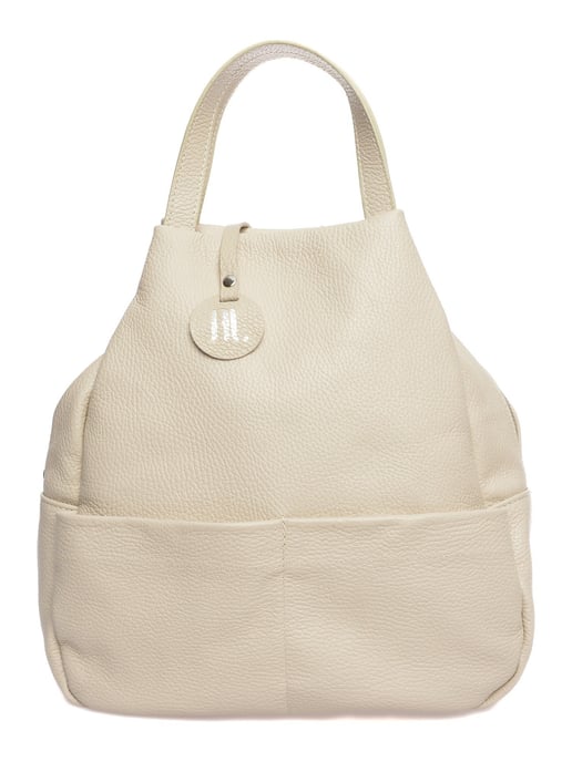 Anna Luchini Beige Bolso de cuero - Image 1