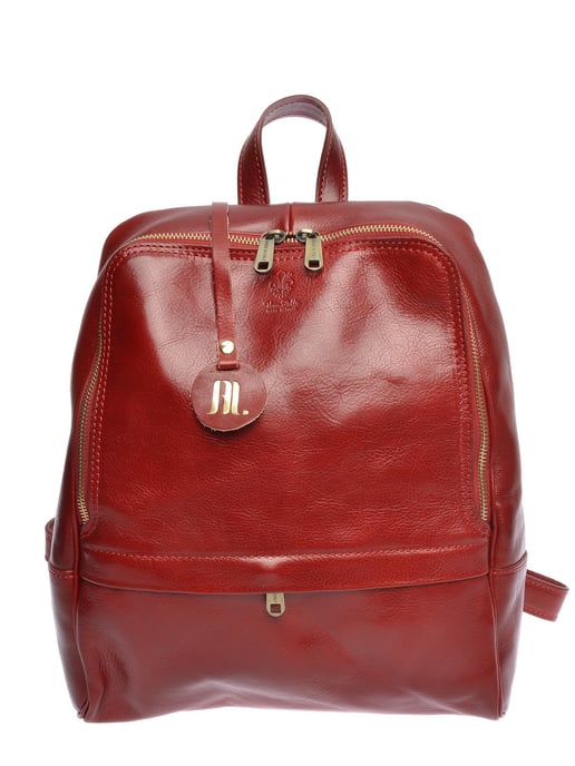 Anna Luchini Rojo Bolso de cuero - Image 1