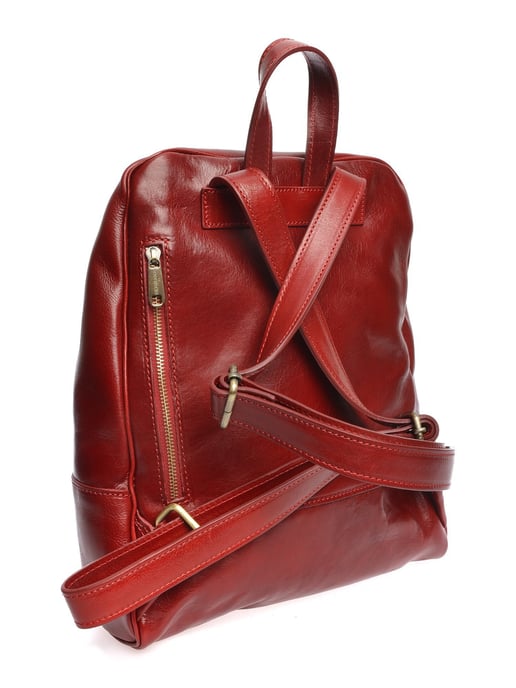 Anna Luchini Rojo Bolso de cuero - Image 2