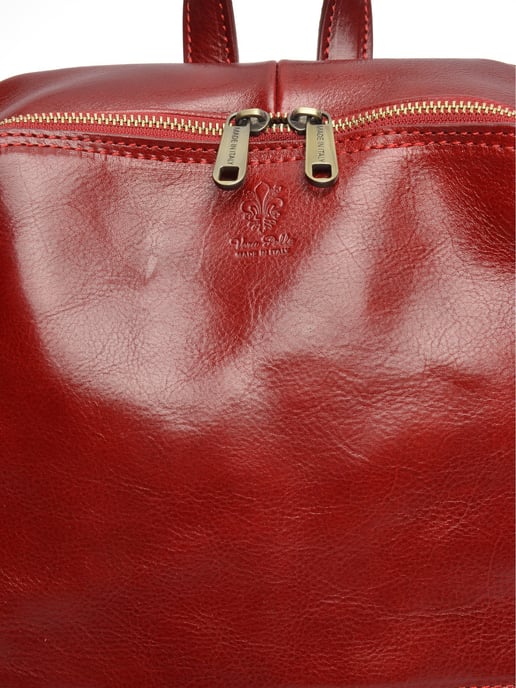 Anna Luchini Rojo Bolso de cuero - Image 3