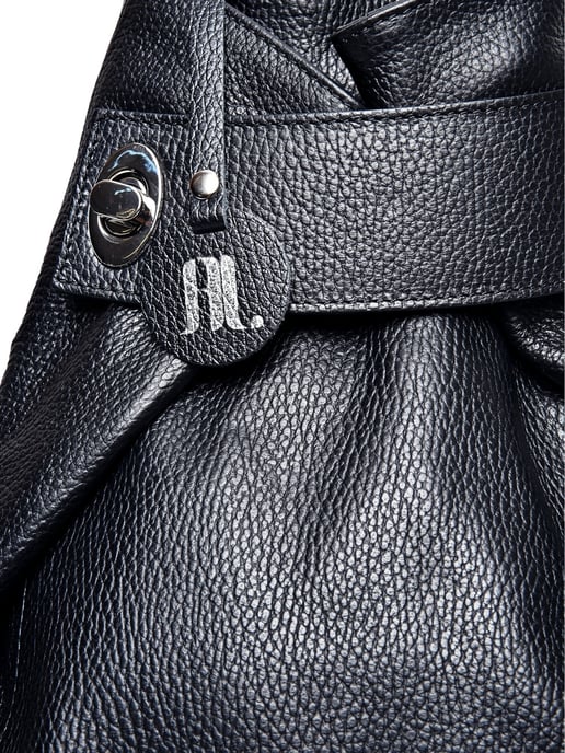 Anna Luchini Negro Bolso de cuero - Image 3