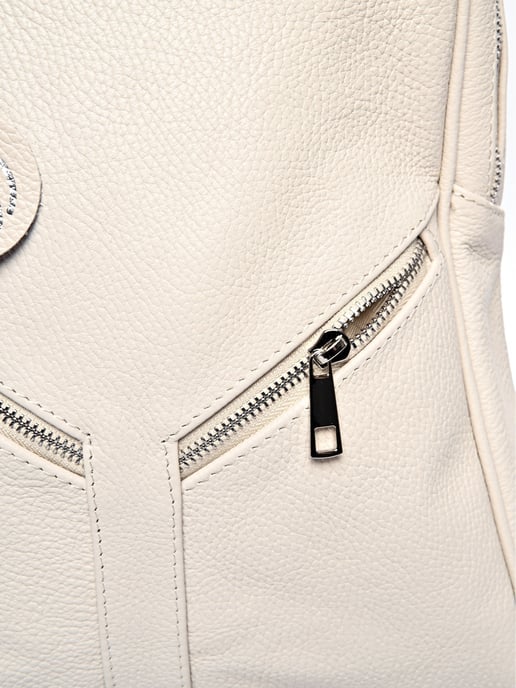 Roberta M Beige Bolso de cuero - Image 3
