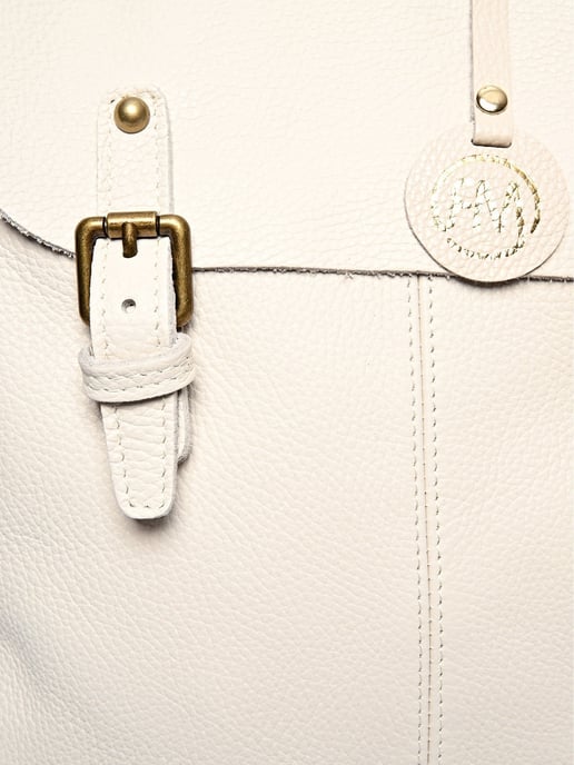 Roberta M Beige Bolso de cuero - Image 3