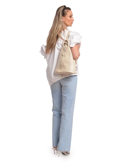 Isabella Rhea Beige Bolso de cuero - Image 5
