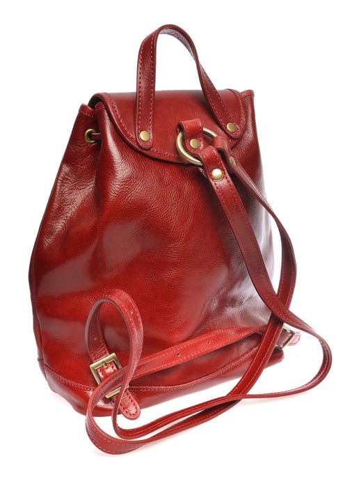 Anna Luchini Rojo Bolso de cuero - Image 2