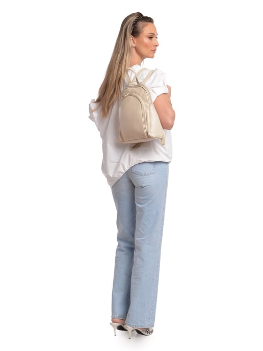 Anna Luchini Beige Bolso de cuero - Image 5