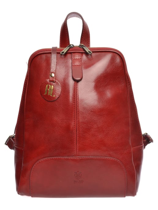 Anna Luchini Rojo Bolso de cuero - Image 1