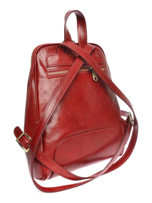 Anna Luchini Rojo Bolso de cuero - Image 2