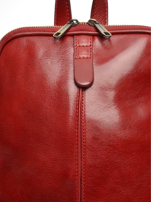 Anna Luchini Rojo Bolso de cuero - Image 3