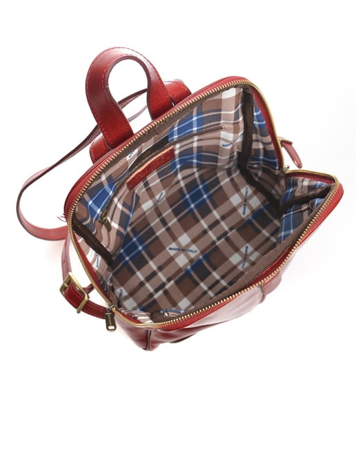 Anna Luchini Rojo Bolso de cuero - Image 4