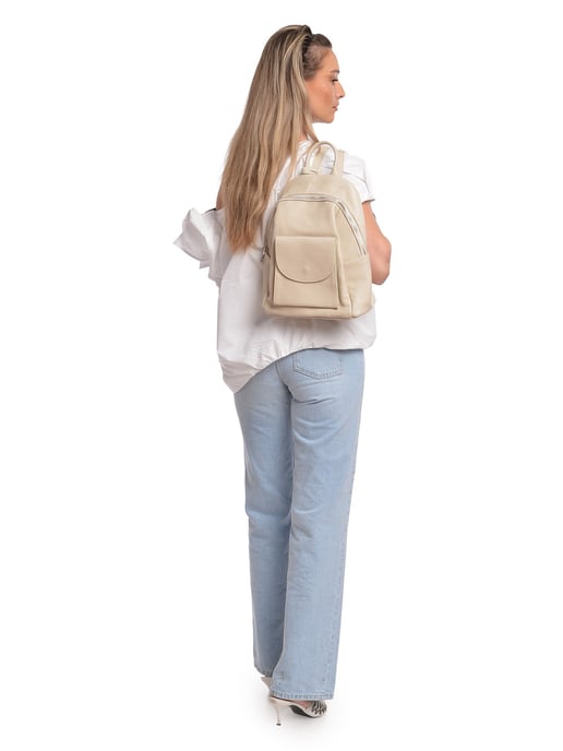 Anna Luchini Beige Bolso de cuero - Image 5