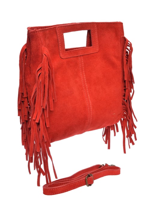 Anna Luchini Rojo Bolso de cuero - Image 2