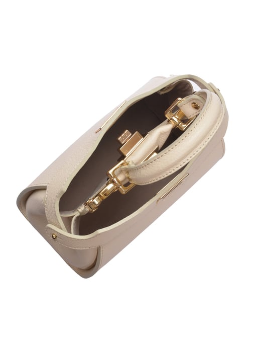 Roberta M Beige Bolso de cuero - Image 4