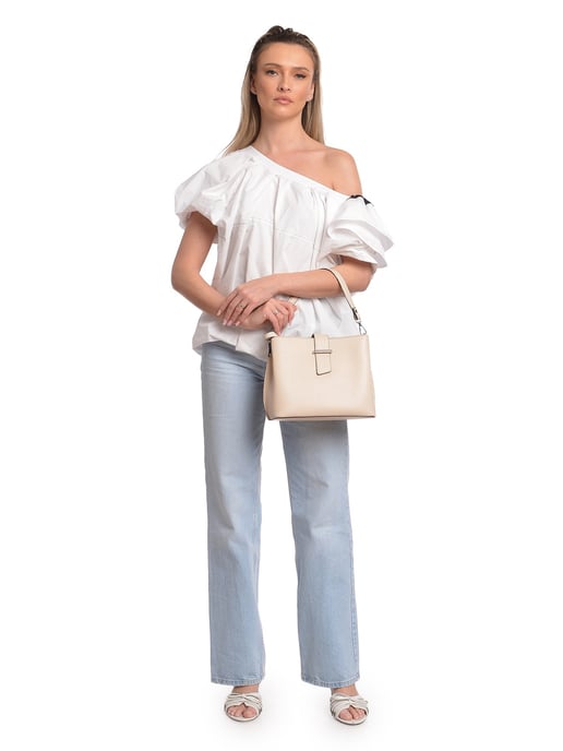 Isabella Rhea Beige Bolso de cuero - Image 5