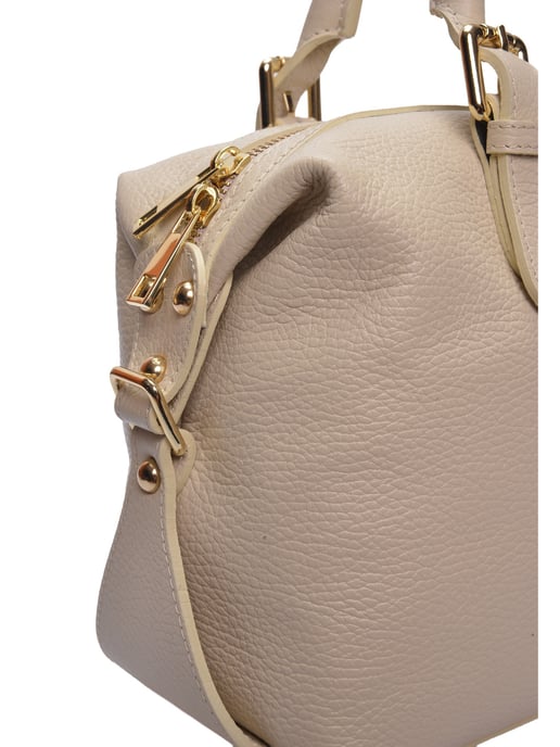 Luisa Vannini Beige Bolso de cuero - Image 3