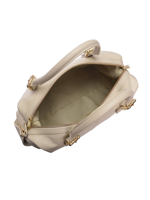 Luisa Vannini Beige Bolso de cuero - Image 4